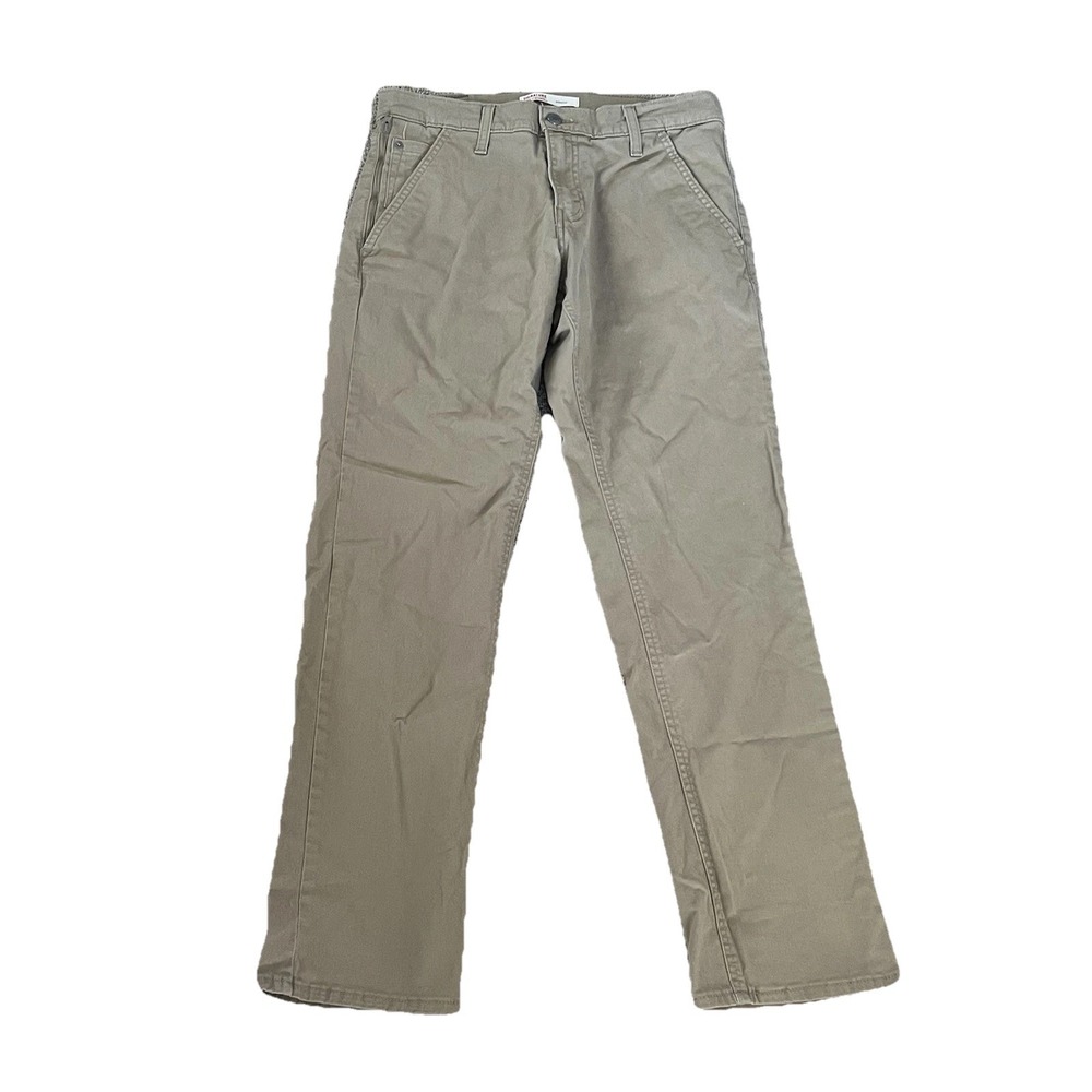 Signature Levi Strauss Athletic Fit Khaki Pants Mens W30 L32 Beige Stretch